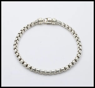 David Yurman Box Link Bracelet 925 Sterling Silver