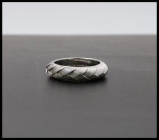 Vintage Judith Ripka Weave 925 Sterling Silver Ring Band