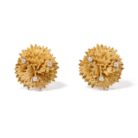 18K/14K YELLOW GOLD  DIAMOND EARRINGS
