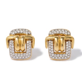 18K YELLOW GOLD FORLEY DIAMOND EARRINGS