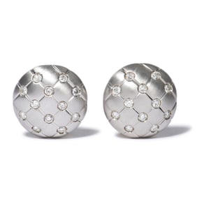 14K YELLOW & WHITE DIAMOND EARRINGS