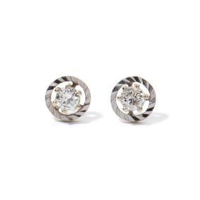14K WHITE GOLD DIAMOND EARRINGS
