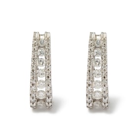 14K WHITE GOLD  DIAMOND EARRINGS