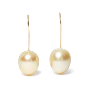 14K YELLOW GOLD PEARL EARRINGS