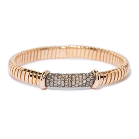 18K ROSE GOLD ITALIAN DIAMOND BRACELET