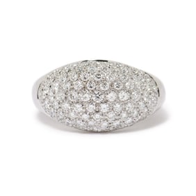 18K WHITE GOLD ITALIAN DIAMOND RING