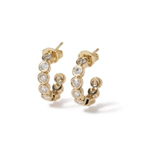 18K YELLOW GOLD  DIAMOND EARRINGS