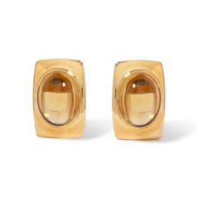 18K YELLOW GOLD  CITRINE EARRINGS