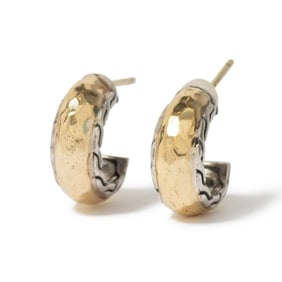 18K/SILVER YELLOW GOLD JOHN HARDY EARRINGS