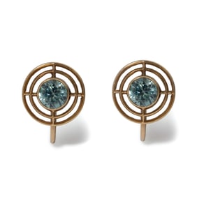 14K YELLOW GOLD ZIRCON EARRINGS