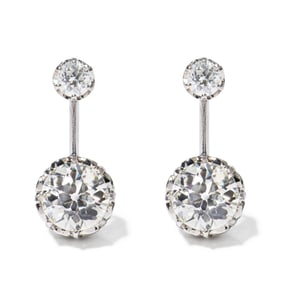 18K WHITE GOLD  DIAMOND EARRINGS
