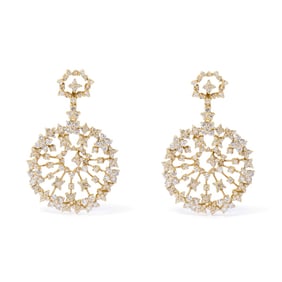 18K YELLOW GOLD DIAMOND EARRINGS