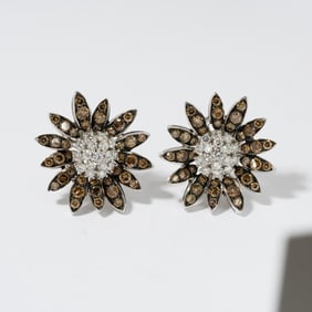 18K WHITE GOLD DIAMOND EARRINGS