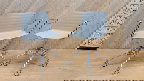 Modern Piergiorgio Cazzaniga Flex Collection Swivel Armchairs for Andreu World - Pair