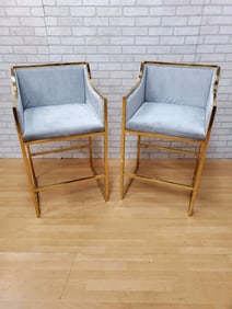 J Erin Gold Bar Chair - Pair