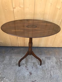 Vintage Edwardian Georgian Style Tripod Wine Lamp Table