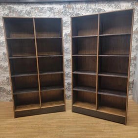 Antique Chinese Elm Display Cabinet/Bookcase - Pair