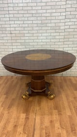 Antique French Empire Style Round Pedestal Table