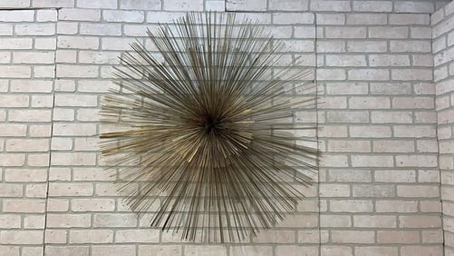 Mic Century Modern Curtis JerÃ© Nickel Sea Urchin/Pom-Pom Wall Sculpture