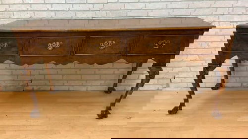 Antique Victorian Burlwood Sideboard with Claw and Ball Feet