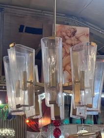 Visual Comfort Alpine Chandelier by Aerin in Hand Rubbed Antique Brass