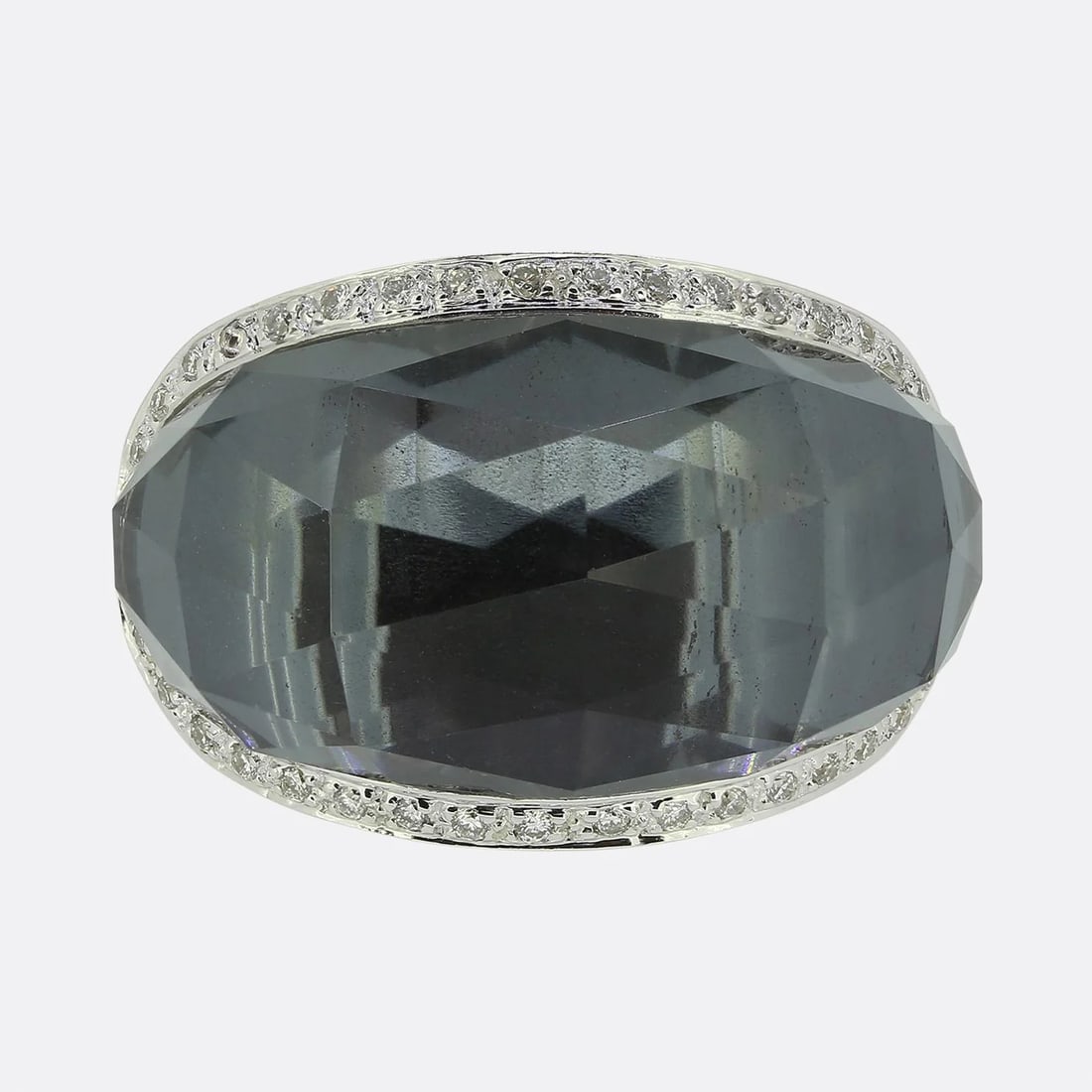 Stephen Webster Crystal Haze Ring: Weight: 14.1 gramsRing Size: J (49)Quartz Dimensions: 23mm x 12.5mmTotal Diamond Carat Weight: Approx. 0.20ctDiamond Details: Approx. Colour: G-H Clarity: VS Marked: ‘18K' Maker's Mark: SW