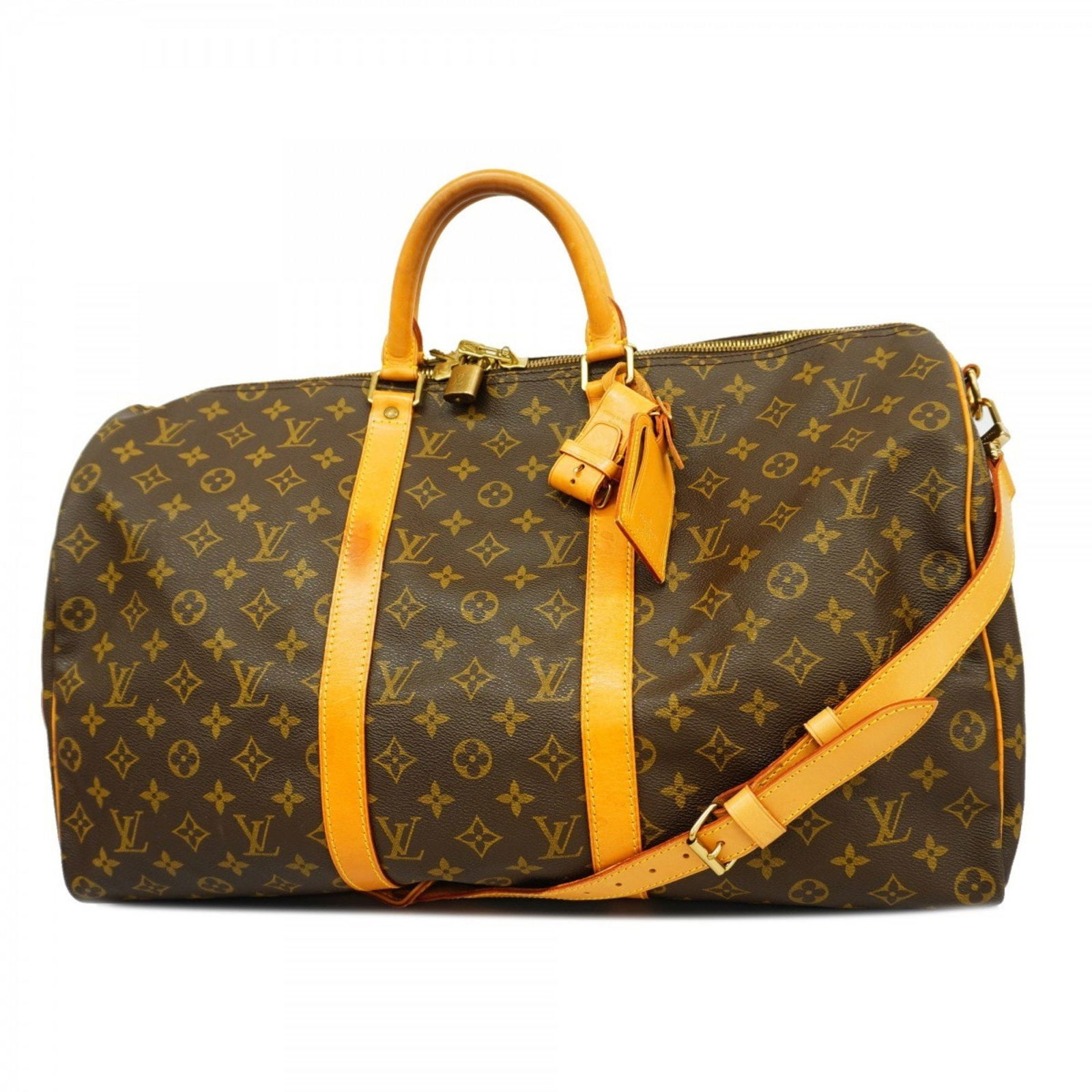 Louis Vuitton Boston Bag Monogram Keepall Bandouliere 50 M41416 Brown Men's Women's (1 of 16)