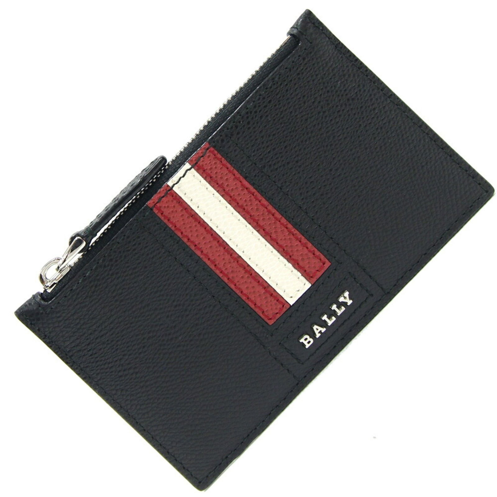 BALLY Coin Case 6221811 Black Leather Purse Fragment Card Men's (1 of 4)