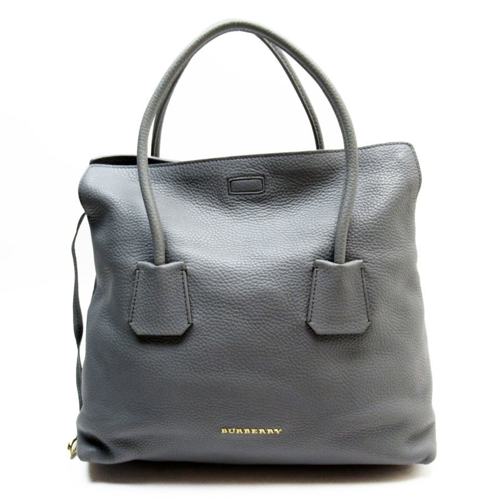 Burberry BURBERRY handbag leather grey ladies t19614a (1 of 5)