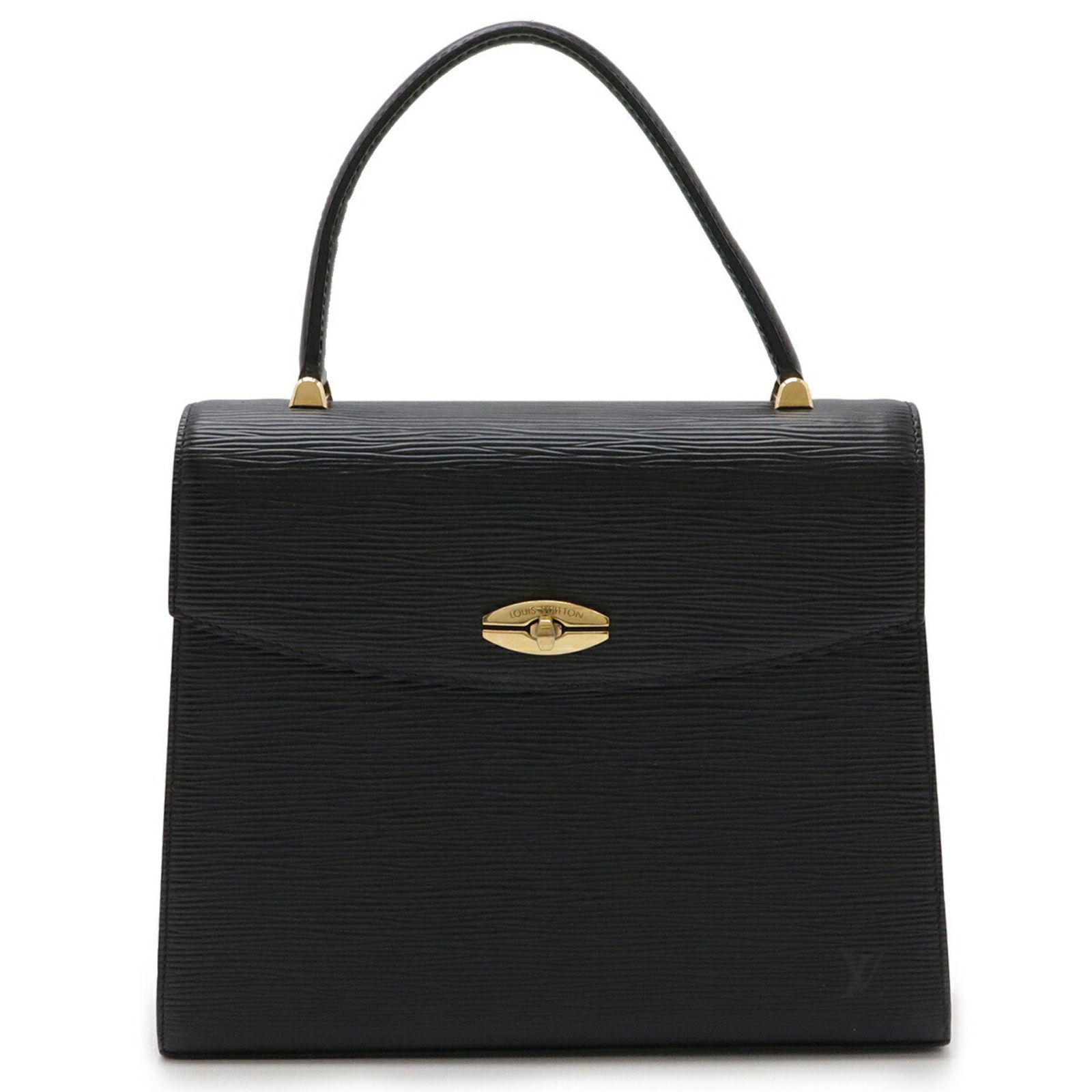LOUIS VUITTON Epi Malesherbes Handbag Leather Noir Black M52372 (1 of 9)