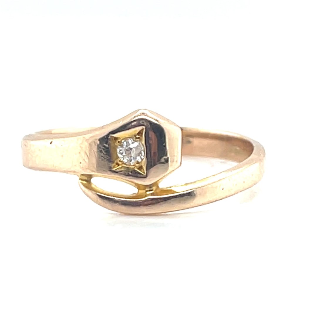 14k .Snake .Diamond .Ring . (1 of 1)