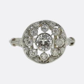 Art Deco Diamond Cluster Ring