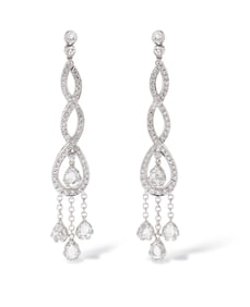 18K WHITE GOLD DIAMOND EARRINGS