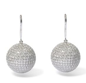 18K WHITE GOLD DIAMOND EARRINGS