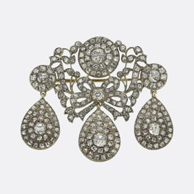 Victorian Diamond Drop Brooch