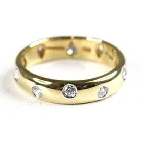 Tiffany Dots Ring Diamond K18YG PT950 10P Size 9 Finished