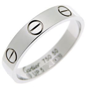 Cartier Love Small Model #50 Women's and Men's Ring B4085100 750 White Gold Size 10