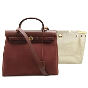 Hermes Airbag PM □F stamped 2002 Women's shoulder bag Leather Brown