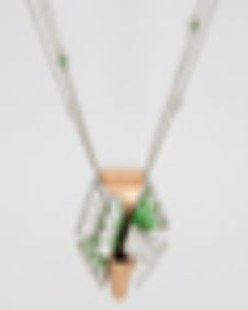 18K WHITE & ROSE SALAVETTI TSAVORITE GARNET & DIAMOND NECKLACE, 24.40 dwt., 4.81ct.TW WHITE
