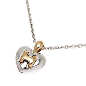 Hermes SV925 Olympe Heart Women's Necklace Silver 925