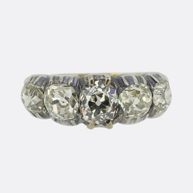 Georgian Diamond Five Stone Ring