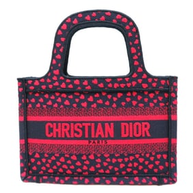 Christian Dior Book Tote Mini Women's Handbag Jacquard Red