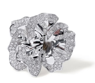 18K WHITE GOLD RCM DIAMOND RING, 16.20 dwt., 2.50ct.TW ROUND WHITE Diamonds Size6.50