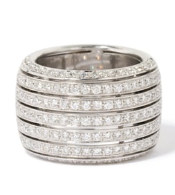 18K WHITE GOLD ITALIAN DIAMOND RING, 10.70 dwt., 2.04ct.TW ROUND WHITE Diamonds Size6.00