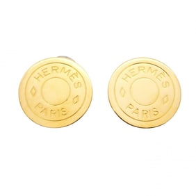 Hermes Earrings Serie GP Plated Gold Ladies