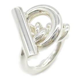 Hermes HERMES Croisette GM Ring, Silver 925, Women's, Silver, 22O373482