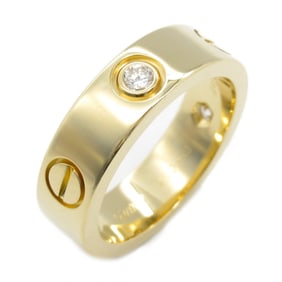 Cartier Love Ring 3PD Ring, K18 (yellow gold), diamond, ladies, clear