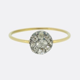 Old Cut Diamond Cluster Ring