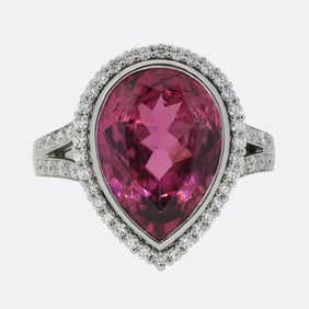 Tiffany & Co. Rubellite and Diamond Ring