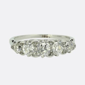 Art Deco Diamond Five Stone Ring
